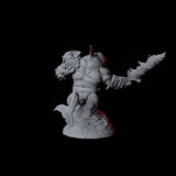 Graceful Orcafolk Warrior D Miniature for Dungeons and Dragons, Pathfinder or other TTRPGs