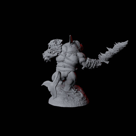 Graceful Orcafolk Warrior D Miniature for Dungeons and Dragons, Pathfinder or other TTRPGs
