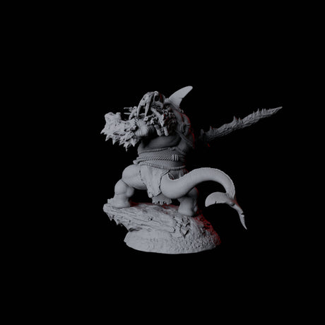 Graceful Orcafolk Warrior D Miniature for Dungeons and Dragons, Pathfinder or other TTRPGs
