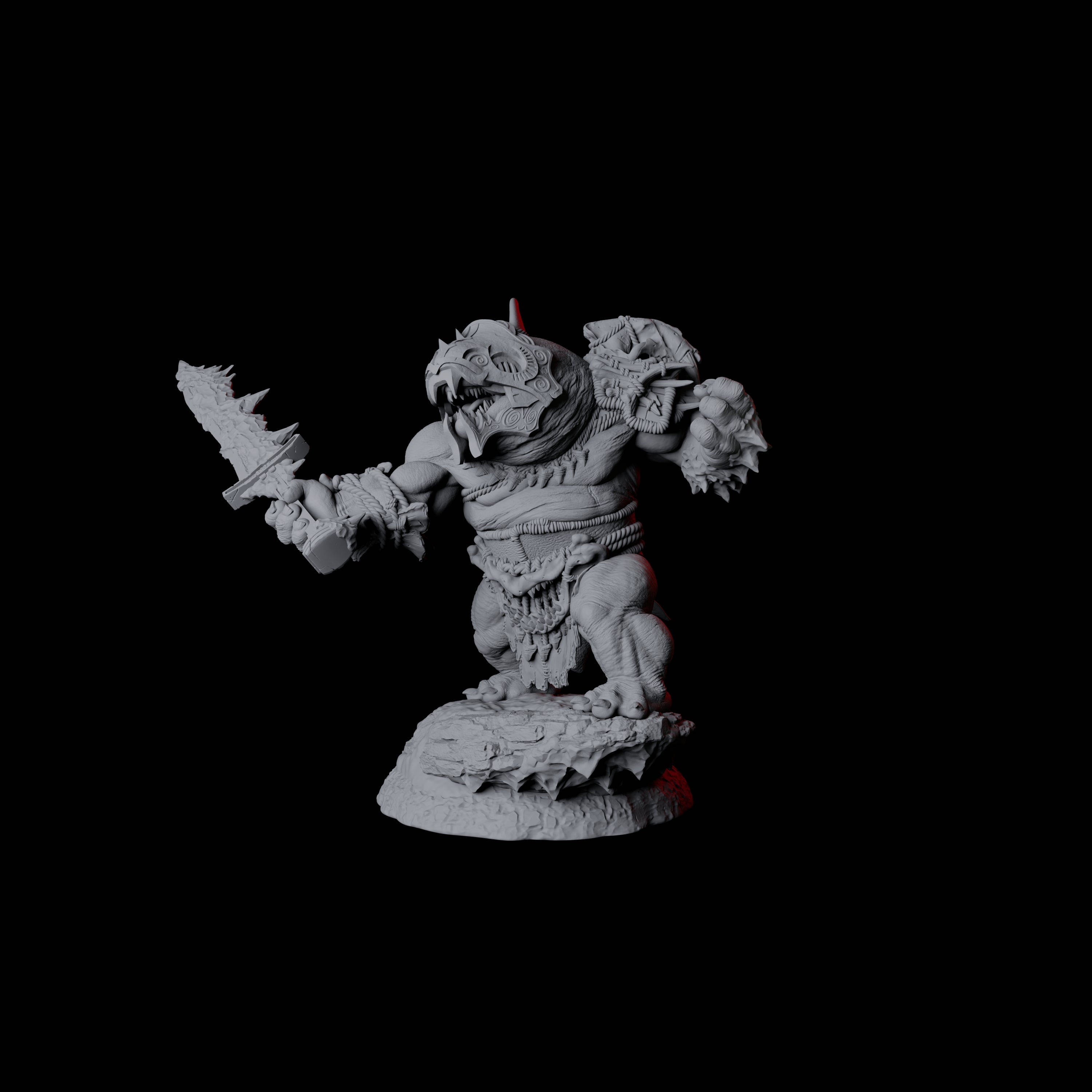 Graceful Orcafolk Warrior D Miniature for Dungeons and Dragons, Pathfinder or other TTRPGs