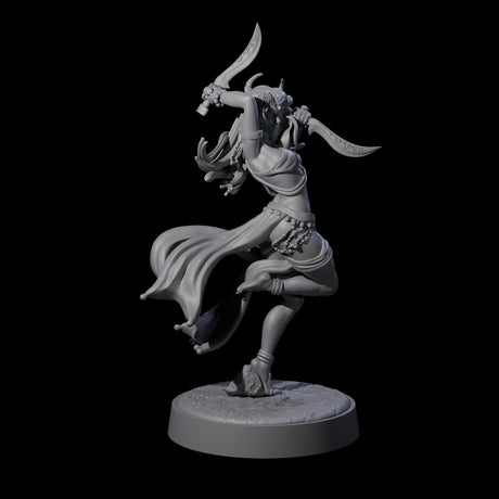 Graceful Tiefling Dancer Miniature for Dungeons and Dragons, Pathfinder or other TTRPGs