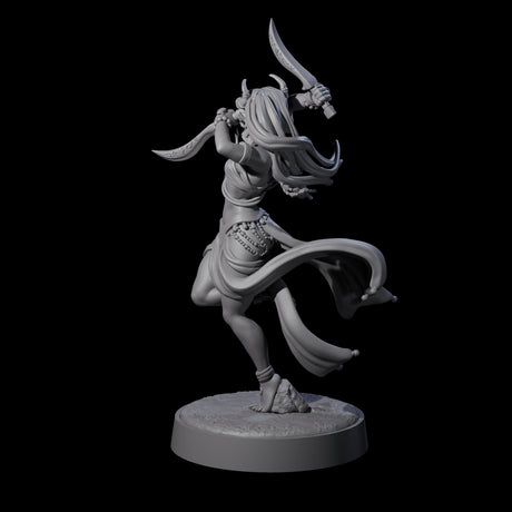 Graceful Tiefling Dancer Miniature for Dungeons and Dragons, Pathfinder or other TTRPGs