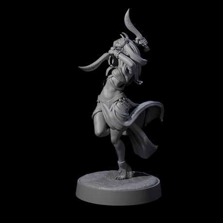 Graceful Tiefling Dancer Miniature for Dungeons and Dragons, Pathfinder or other TTRPGs