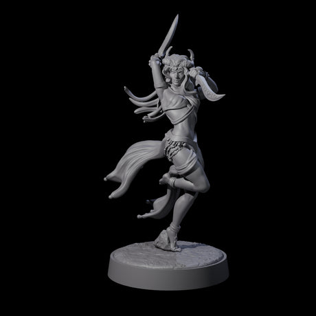 Graceful Tiefling Dancer Miniature for Dungeons and Dragons, Pathfinder or other TTRPGs