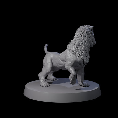 Grainy Lion Statue A Miniature for Dungeons and Dragons, Pathfinder or other TTRPGs