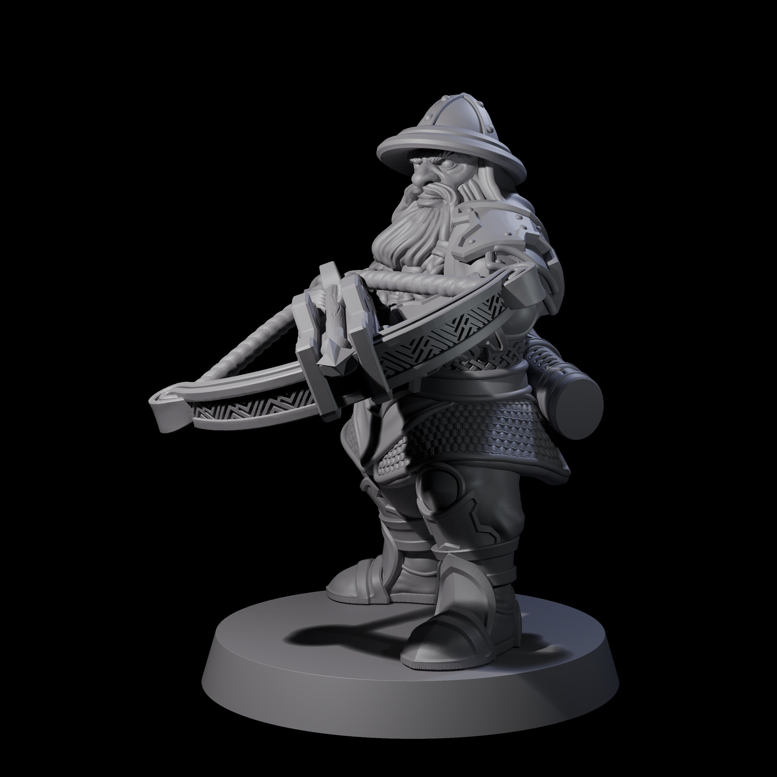 Grand Dwarf Crossbowman A Miniature for Dungeons and Dragons, Pathfinder or other TTRPGs