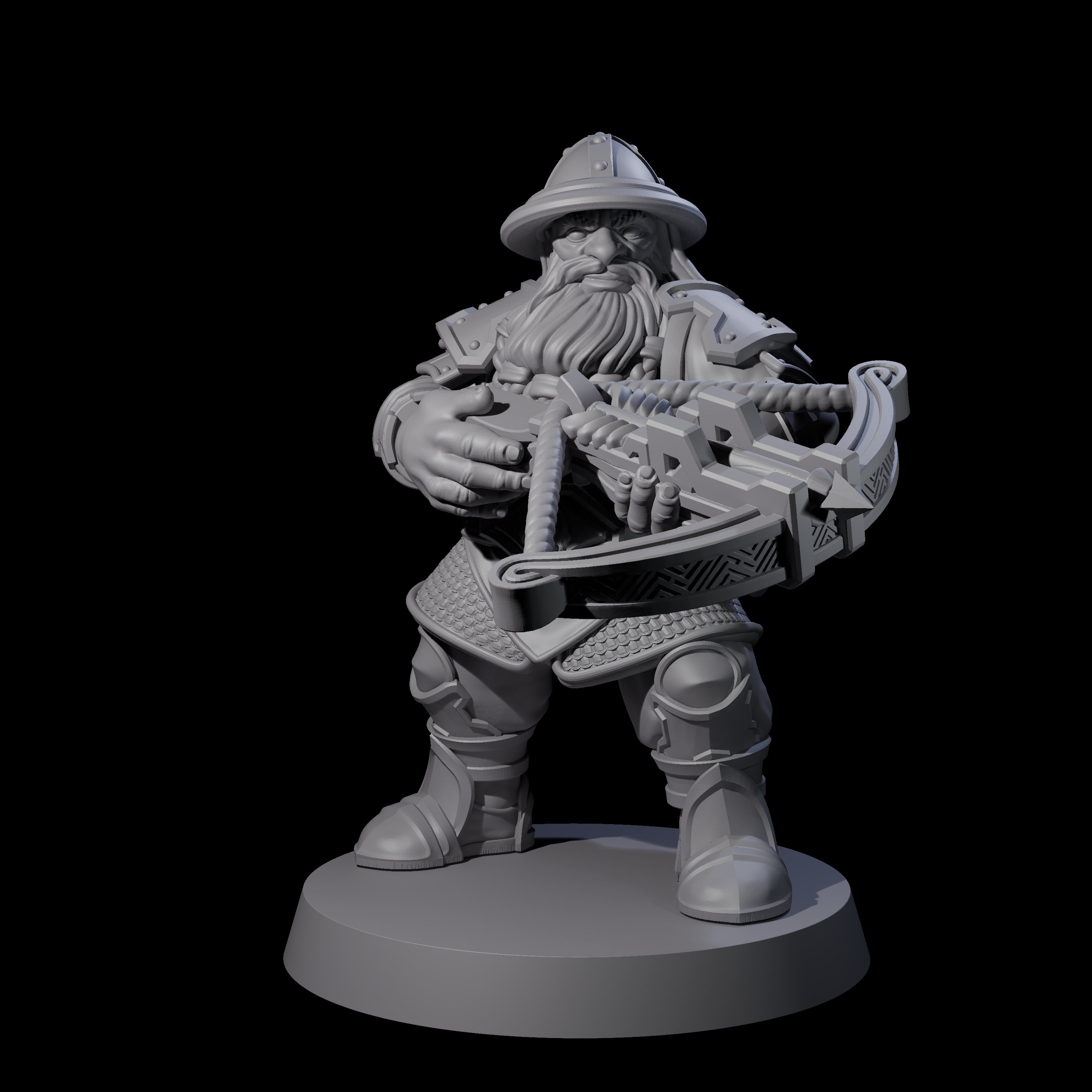 Grand Dwarf Crossbowman A Miniature for Dungeons and Dragons, Pathfinder or other TTRPGs