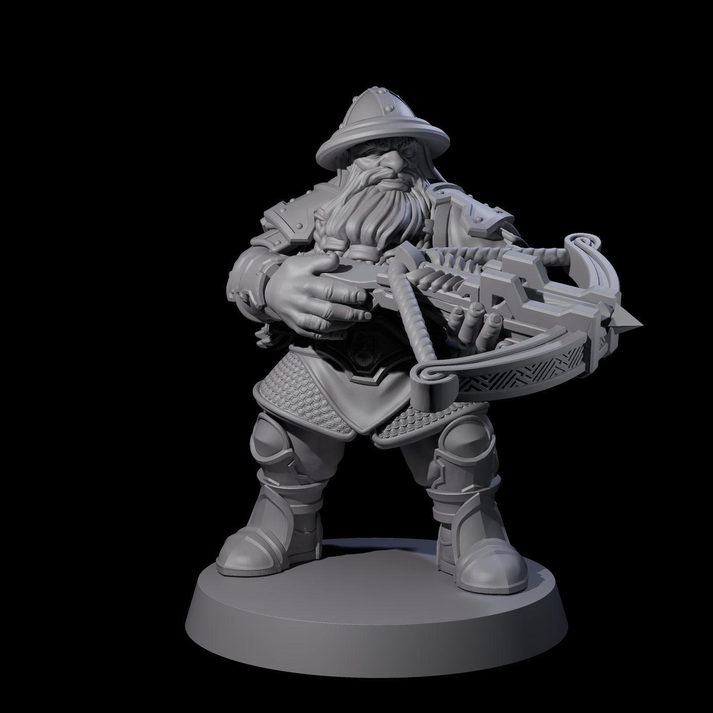 Grand Dwarf Crossbowman A Miniature for Dungeons and Dragons, Pathfinder or other TTRPGs