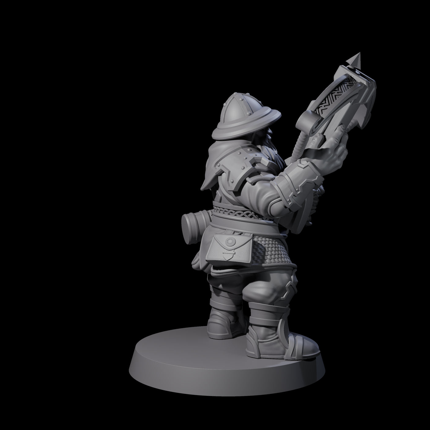 Grand Dwarf Crossbowman B Miniature for Dungeons and Dragons, Pathfinder or other TTRPGs