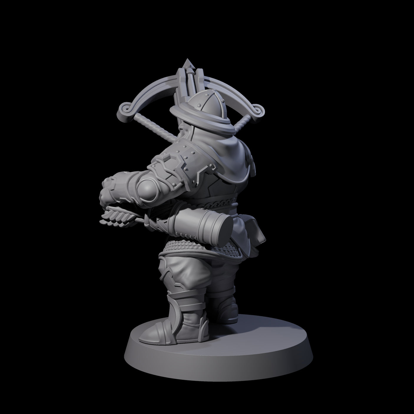 Grand Dwarf Crossbowman B Miniature for Dungeons and Dragons, Pathfinder or other TTRPGs