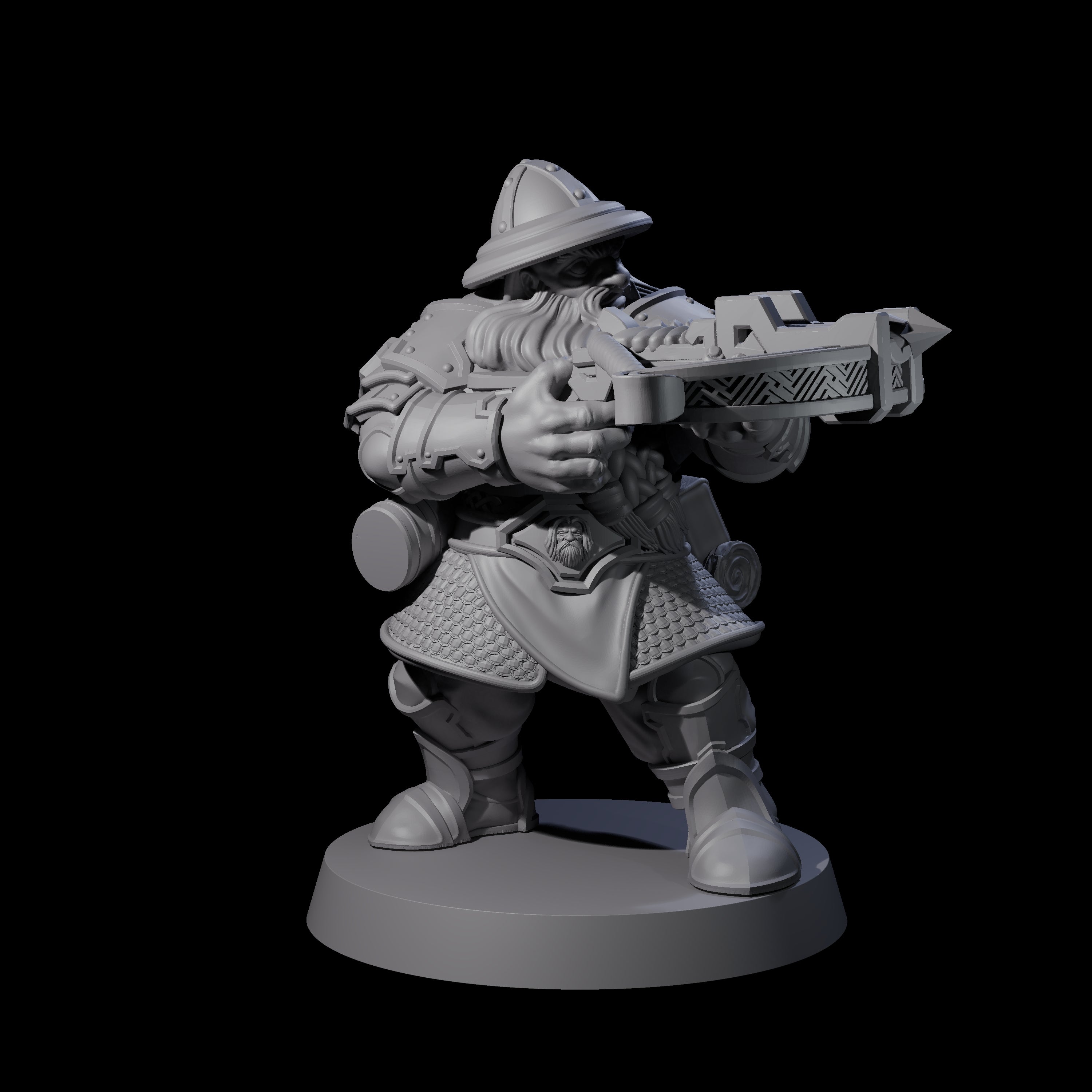 Grand Dwarf Crossbowman C Miniature for Dungeons and Dragons, Pathfinder or other TTRPGs
