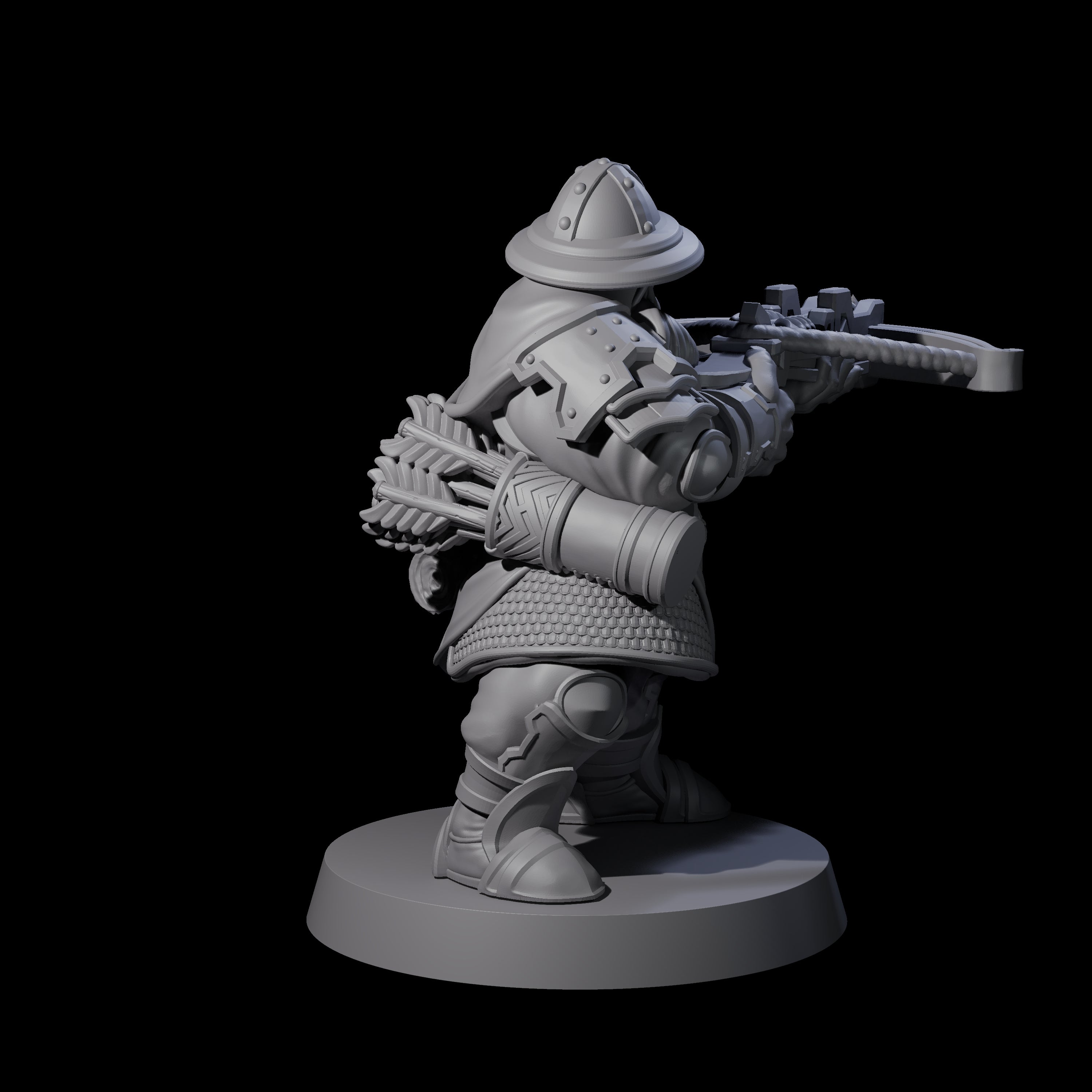 Grand Dwarf Crossbowman C Miniature for Dungeons and Dragons, Pathfinder or other TTRPGs