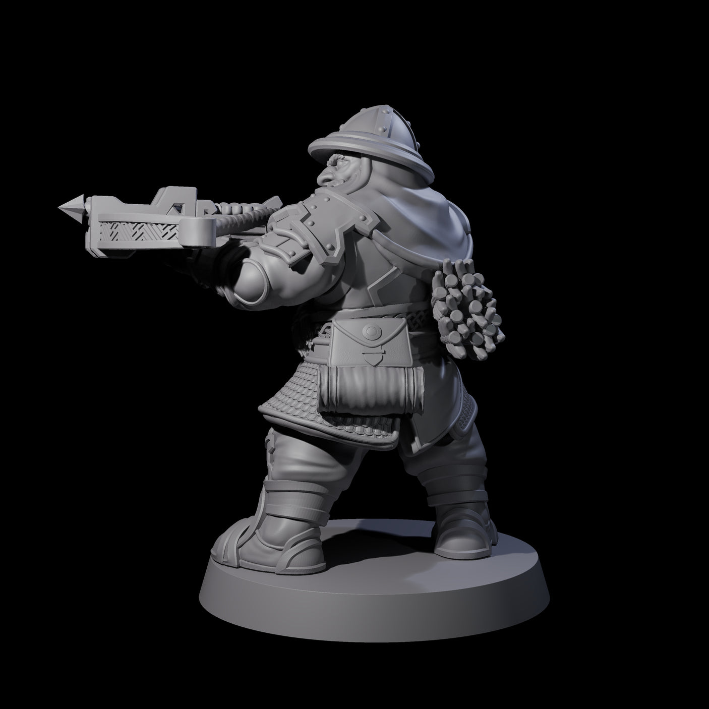 Grand Dwarf Crossbowman C Miniature for Dungeons and Dragons, Pathfinder or other TTRPGs