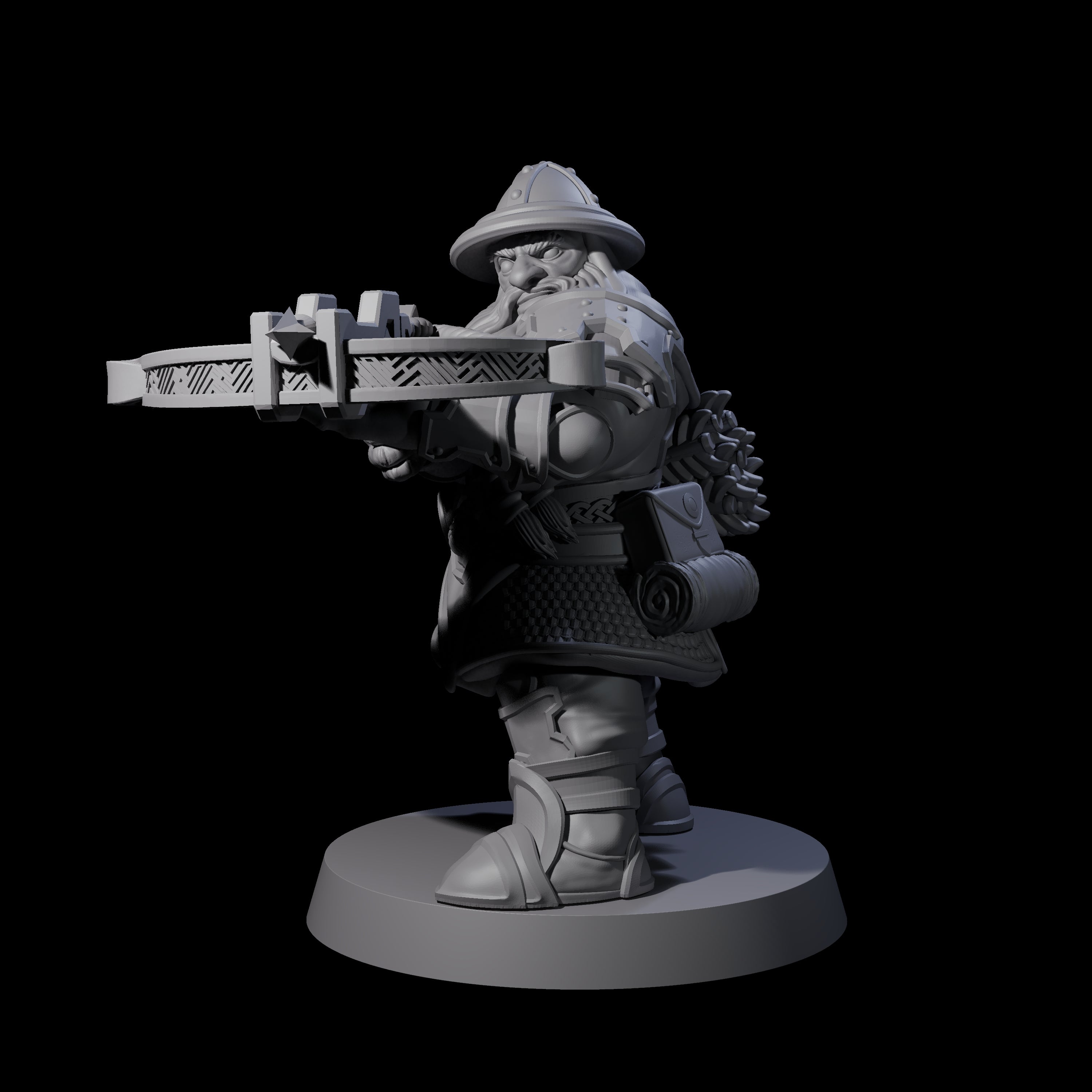 Grand Dwarf Crossbowman C Miniature for Dungeons and Dragons, Pathfinder or other TTRPGs