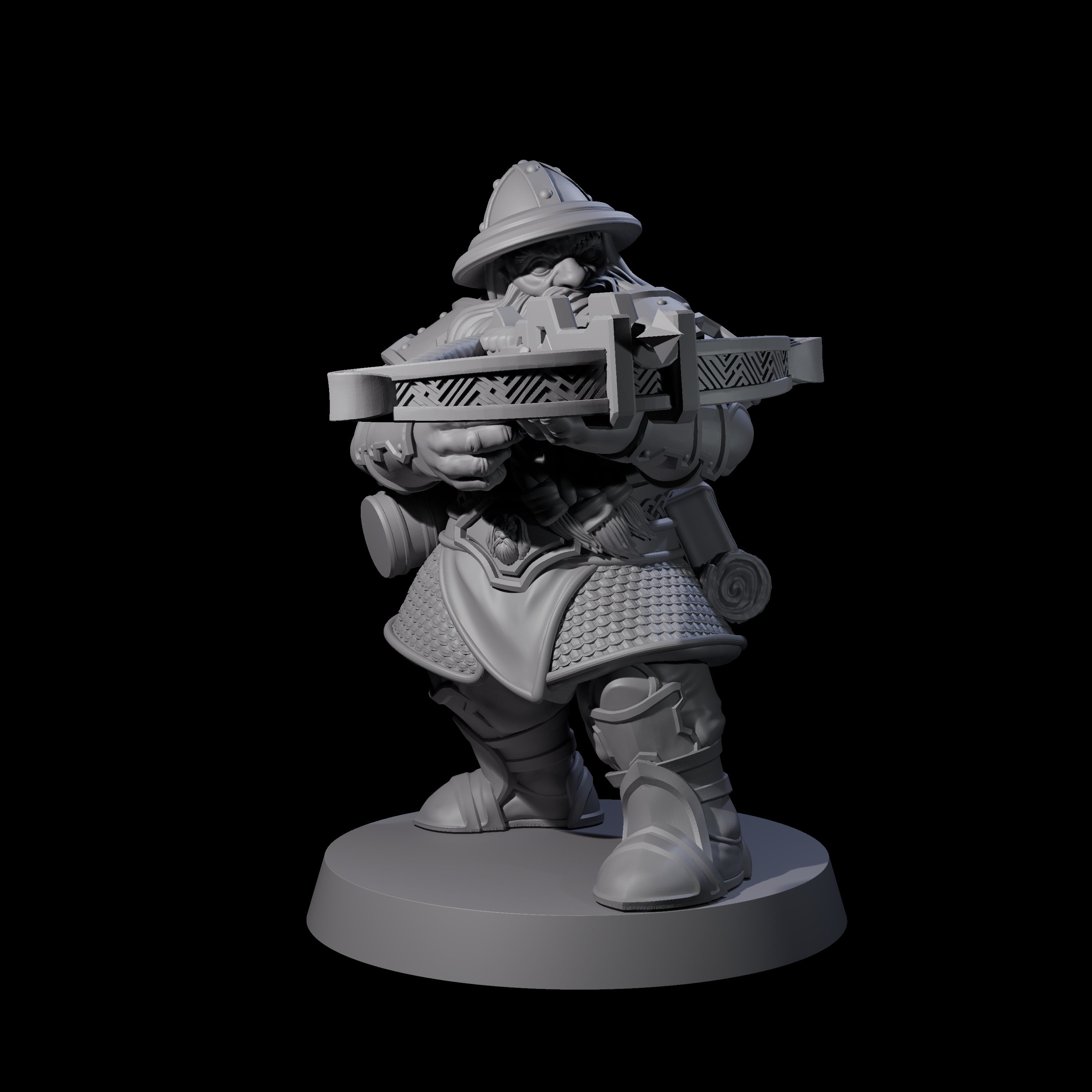 Grand Dwarf Crossbowman C Miniature for Dungeons and Dragons, Pathfinder or other TTRPGs