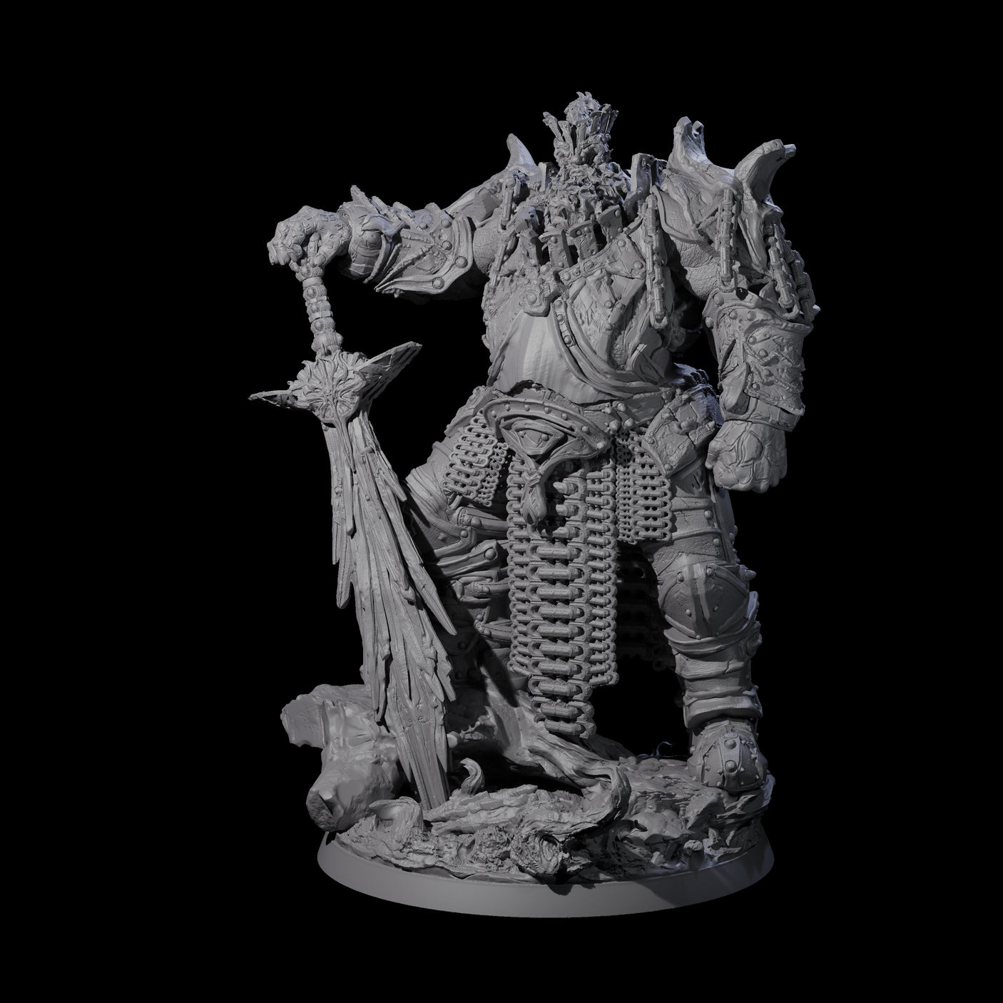 Grand Fire Giant Warlord Miniature for Dungeons and Dragons, Pathfinder or other TTRPGs