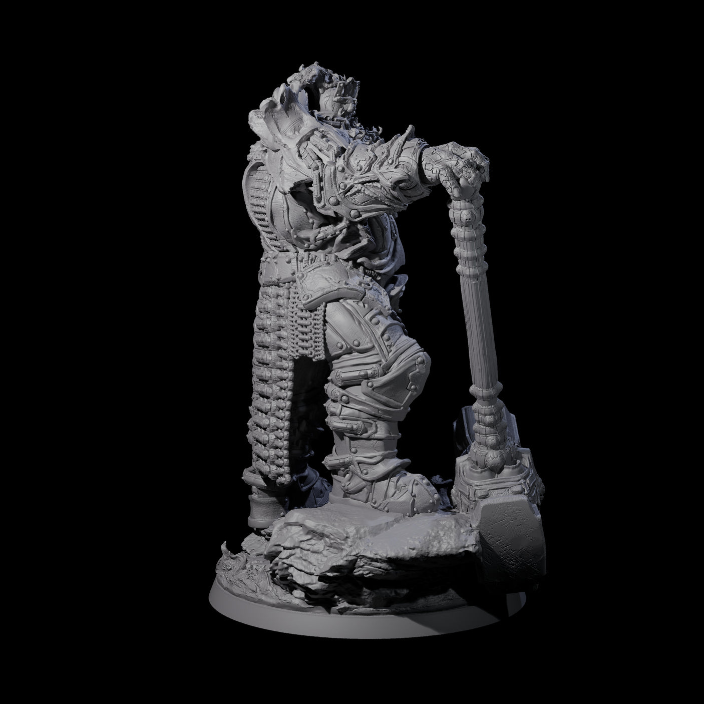 Grand Fire Giant Warlord Miniature for Dungeons and Dragons, Pathfinder or other TTRPGs