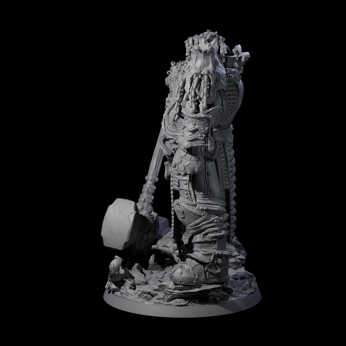 Grand Fire Giant Warlord Miniature for Dungeons and Dragons, Pathfinder or other TTRPGs