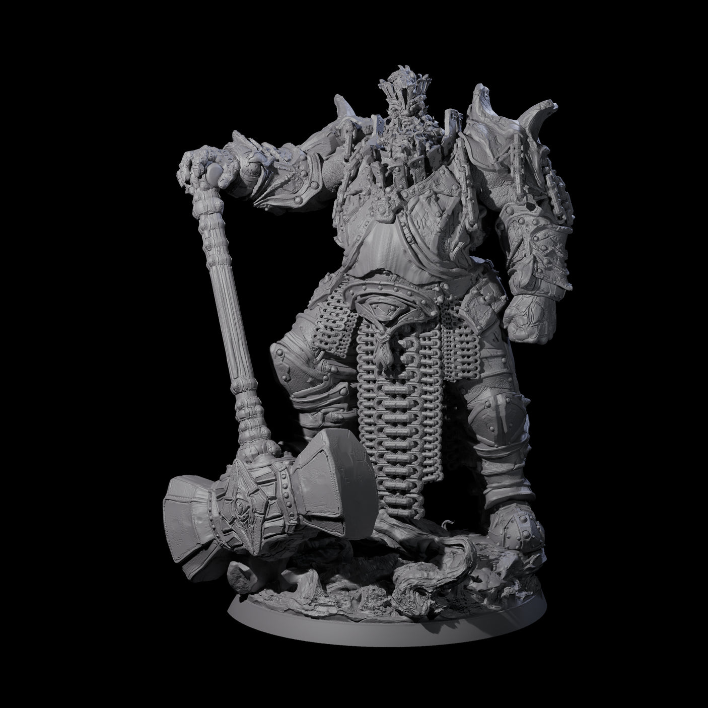 Grand Fire Giant Warlord Miniature for Dungeons and Dragons, Pathfinder or other TTRPGs