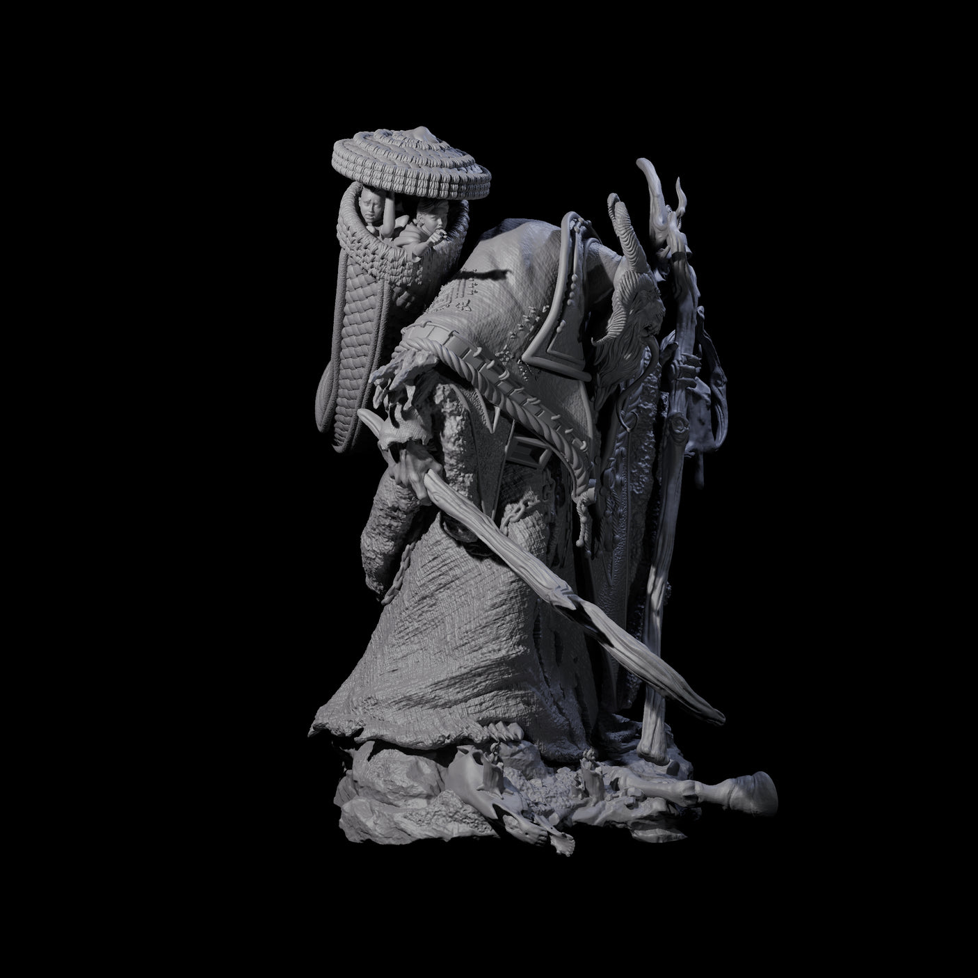 Grand Krampus Miniature for Dungeons and Dragons, Pathfinder or other TTRPGs