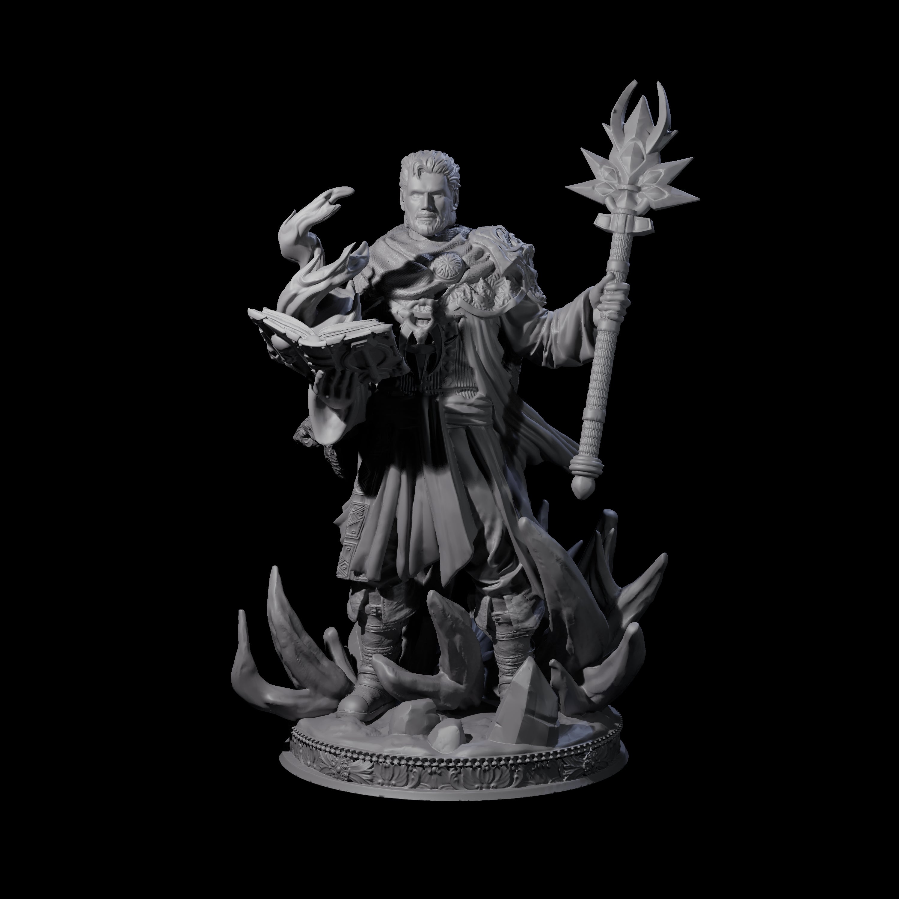 Grand Master Wizard Miniature for Dungeons and Dragons, Pathfinder or other TTRPGs