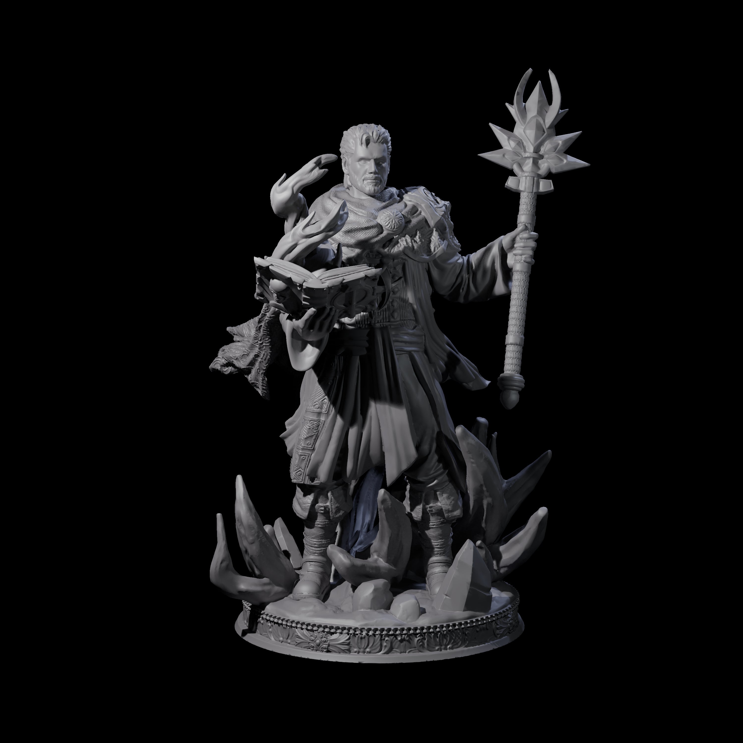 Grand Master Wizard Miniature for Dungeons and Dragons, Pathfinder or other TTRPGs