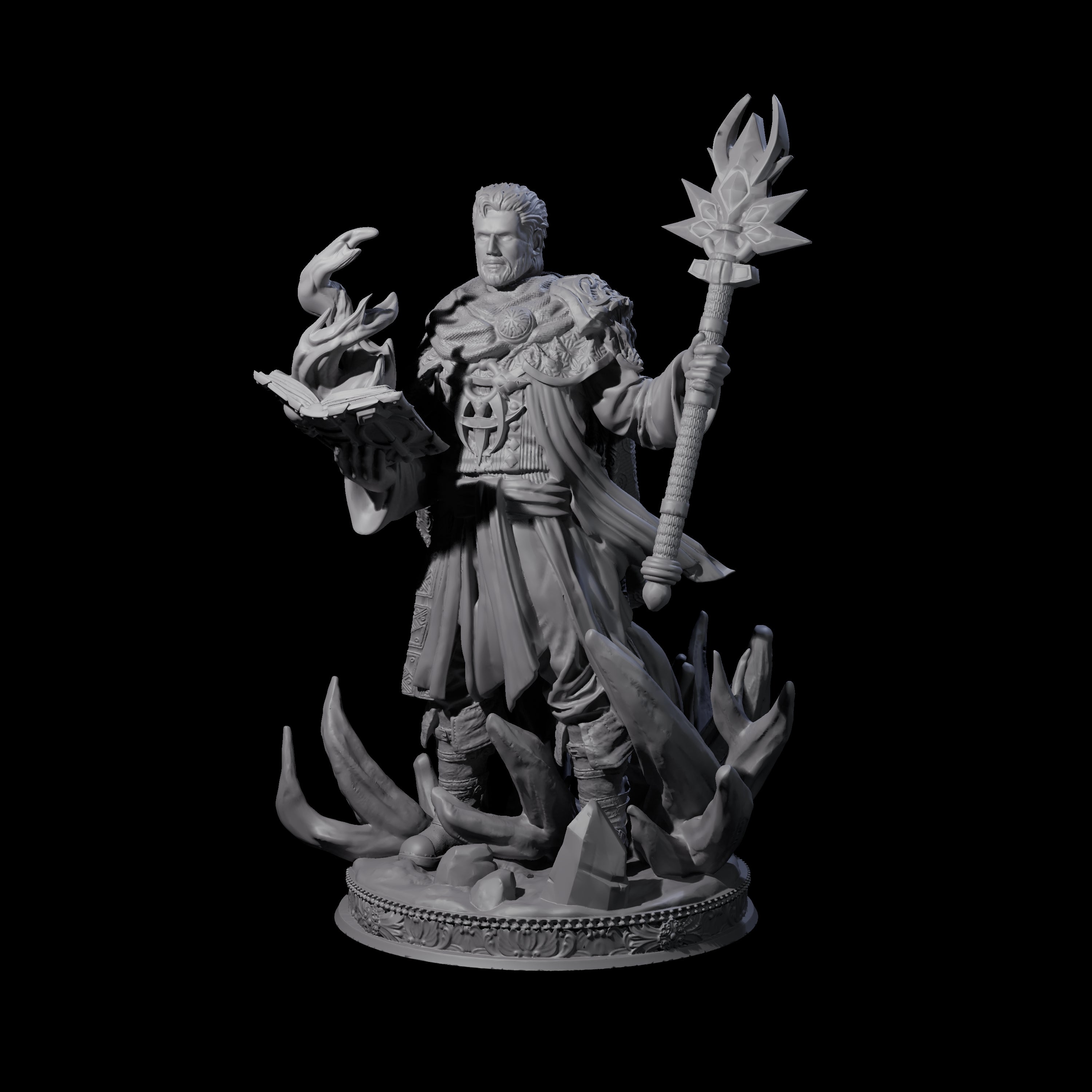 Grand Master Wizard Miniature for Dungeons and Dragons, Pathfinder or other TTRPGs