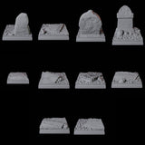Graveyard Base Pack - 20mm Squares Miniature for Dungeons and Dragons, Pathfinder or other TTRPGs