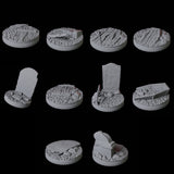 Graveyard Base Pack - 25mm Circles Miniature for Dungeons and Dragons, Pathfinder or other TTRPGs