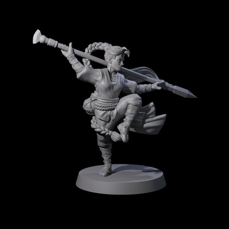 Great Hair Halfling Monk Miniature for Dungeons and Dragons, Pathfinder or other TTRPGs