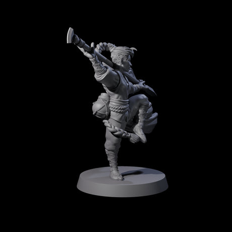 Great Hair Halfling Monk Miniature for Dungeons and Dragons, Pathfinder or other TTRPGs