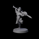 Great Hair Halfling Monk Miniature for Dungeons and Dragons, Pathfinder or other TTRPGs