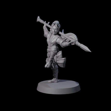 Great Hair Halfling Monk Miniature for Dungeons and Dragons, Pathfinder or other TTRPGs