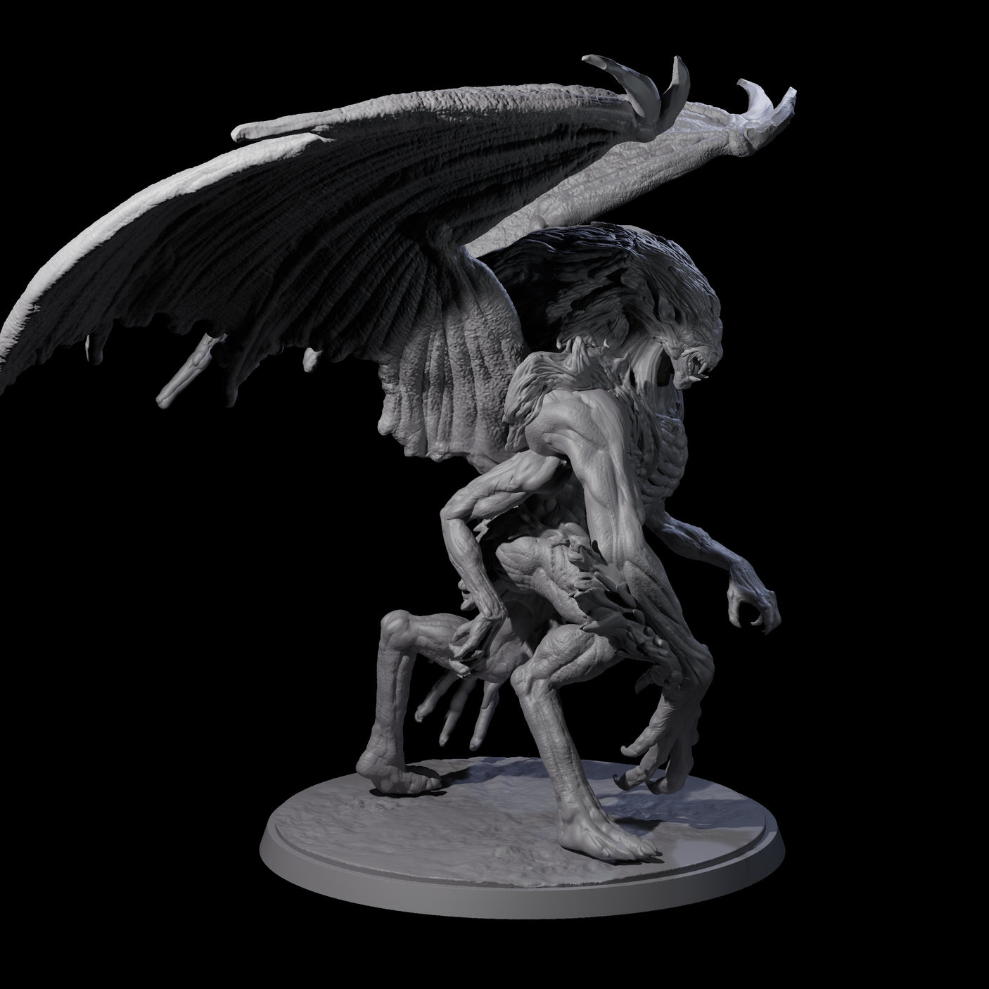Greater Mutated Wyrmspawn Miniature for Dungeons and Dragons, Pathfinder or other TTRPGs