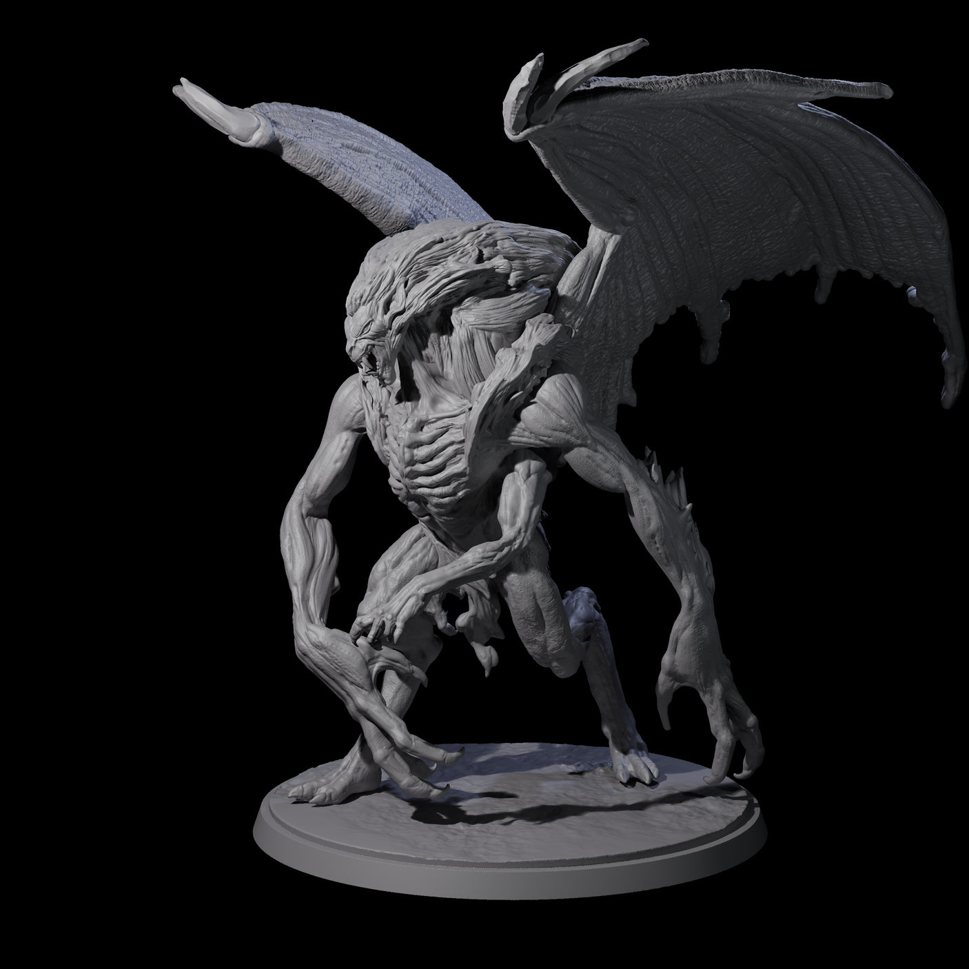 Greater Mutated Wyrmspawn Miniature for Dungeons and Dragons, Pathfinder or other TTRPGs
