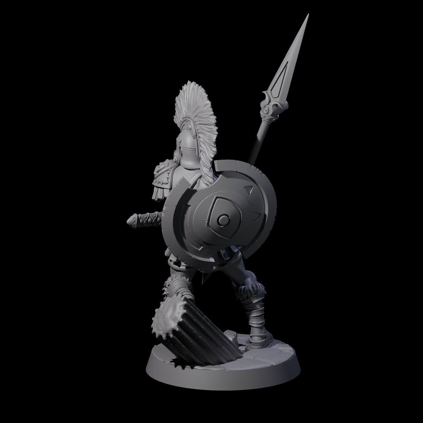 Greek Inspired Spear Hoplite A Miniature for Dungeons and Dragons, Pathfinder or other TTRPGs