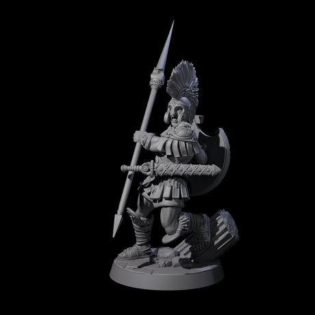Greek Inspired Spear Hoplite A Miniature for Dungeons and Dragons, Pathfinder or other TTRPGs