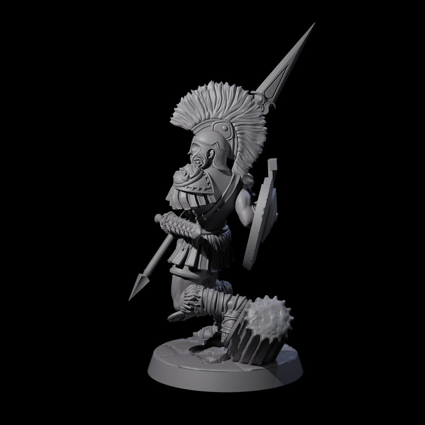 Greek Inspired Spear Hoplite A Miniature for Dungeons and Dragons, Pathfinder or other TTRPGs