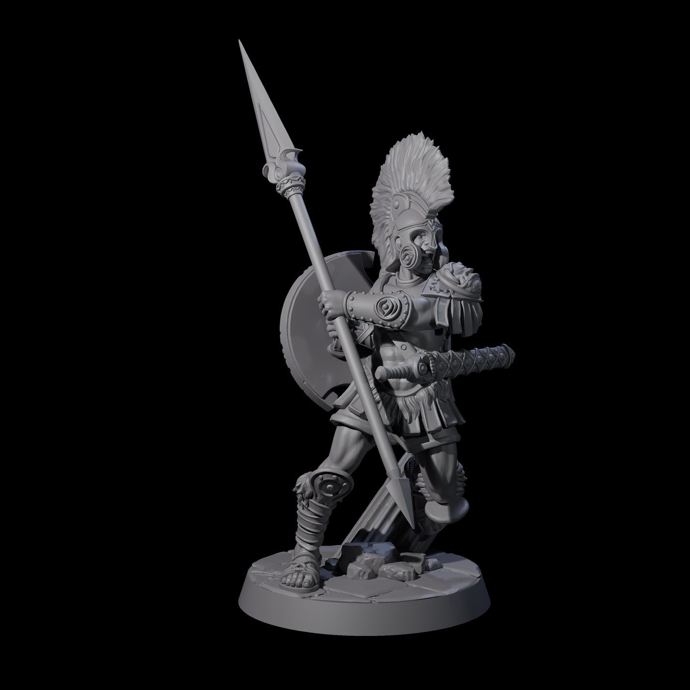 Greek Inspired Spear Hoplite A Miniature for Dungeons and Dragons, Pathfinder or other TTRPGs