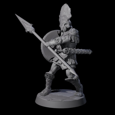 Greek Inspired Spear Hoplite B Miniature for Dungeons and Dragons, Pathfinder or other TTRPGs