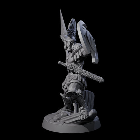 Greek Inspired Spear Hoplite C Miniature for Dungeons and Dragons, Pathfinder or other TTRPGs