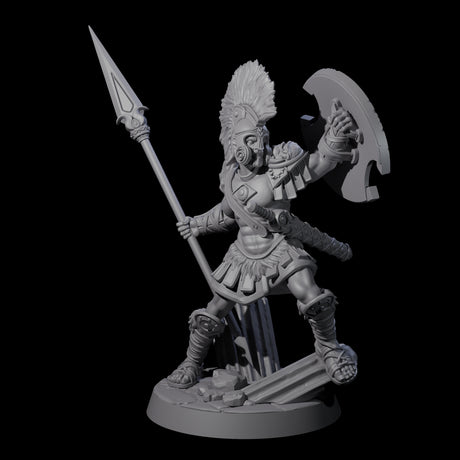 Greek Inspired Spear Hoplite C Miniature for Dungeons and Dragons, Pathfinder or other TTRPGs