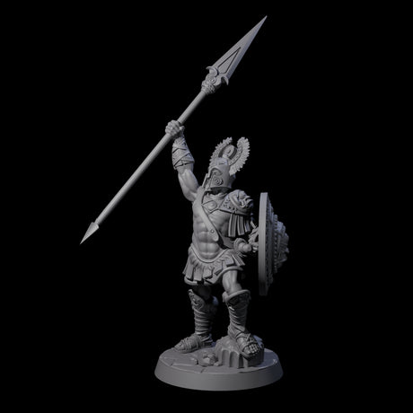 Greek Inspired Spear Hoplite E Miniature for Dungeons and Dragons, Pathfinder or other TTRPGs