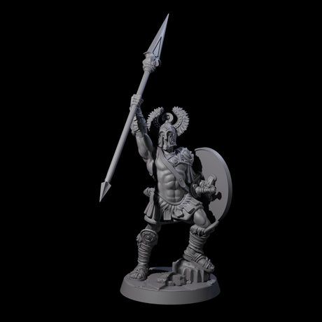 Greek Inspired Spear Hoplite E Miniature for Dungeons and Dragons, Pathfinder or other TTRPGs
