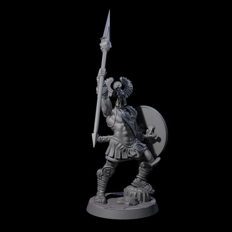 Greek Inspired Spear Hoplite E Miniature for Dungeons and Dragons, Pathfinder or other TTRPGs