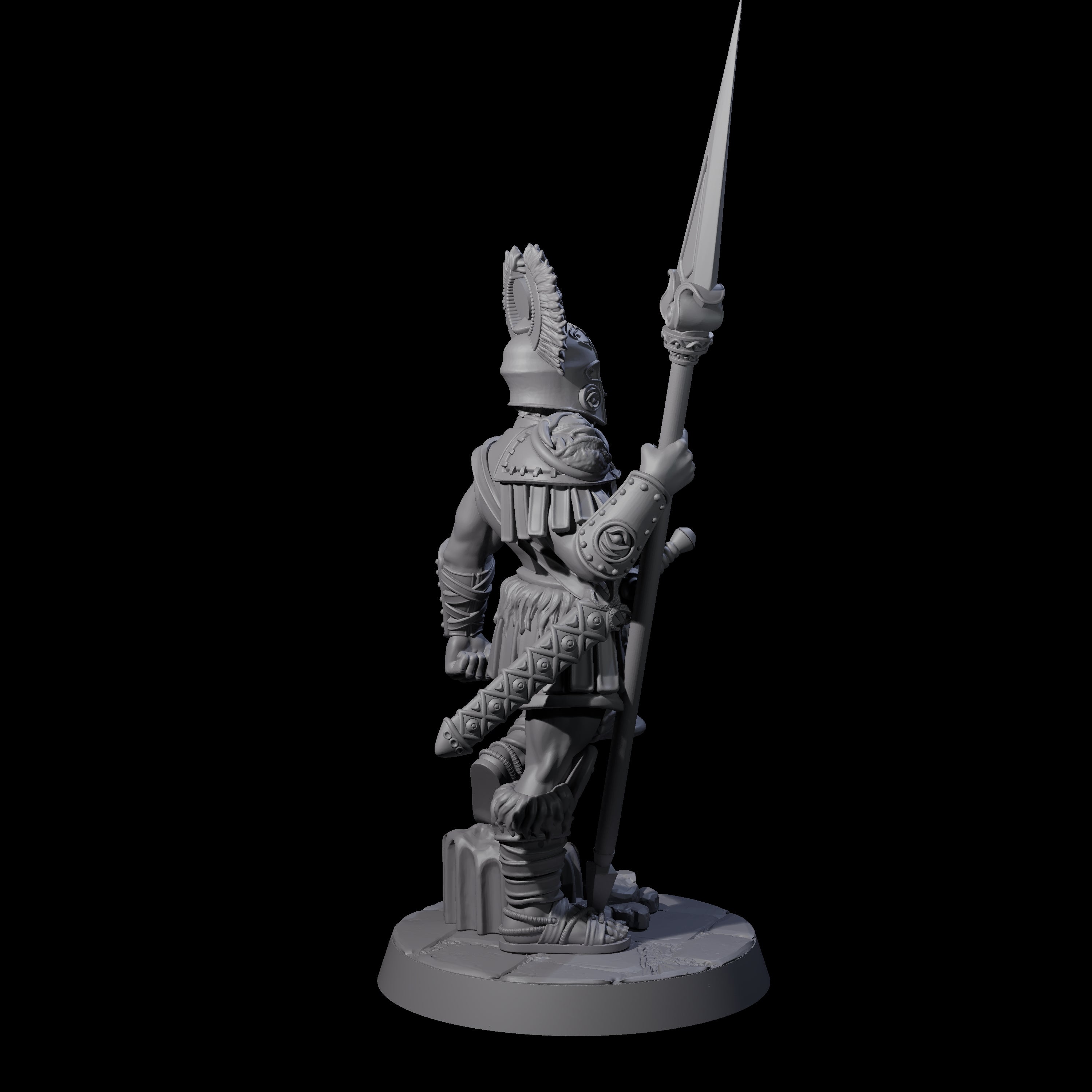Greek Inspired Spear Hoplite F Miniature for Dungeons and Dragons, Pathfinder or other TTRPGs