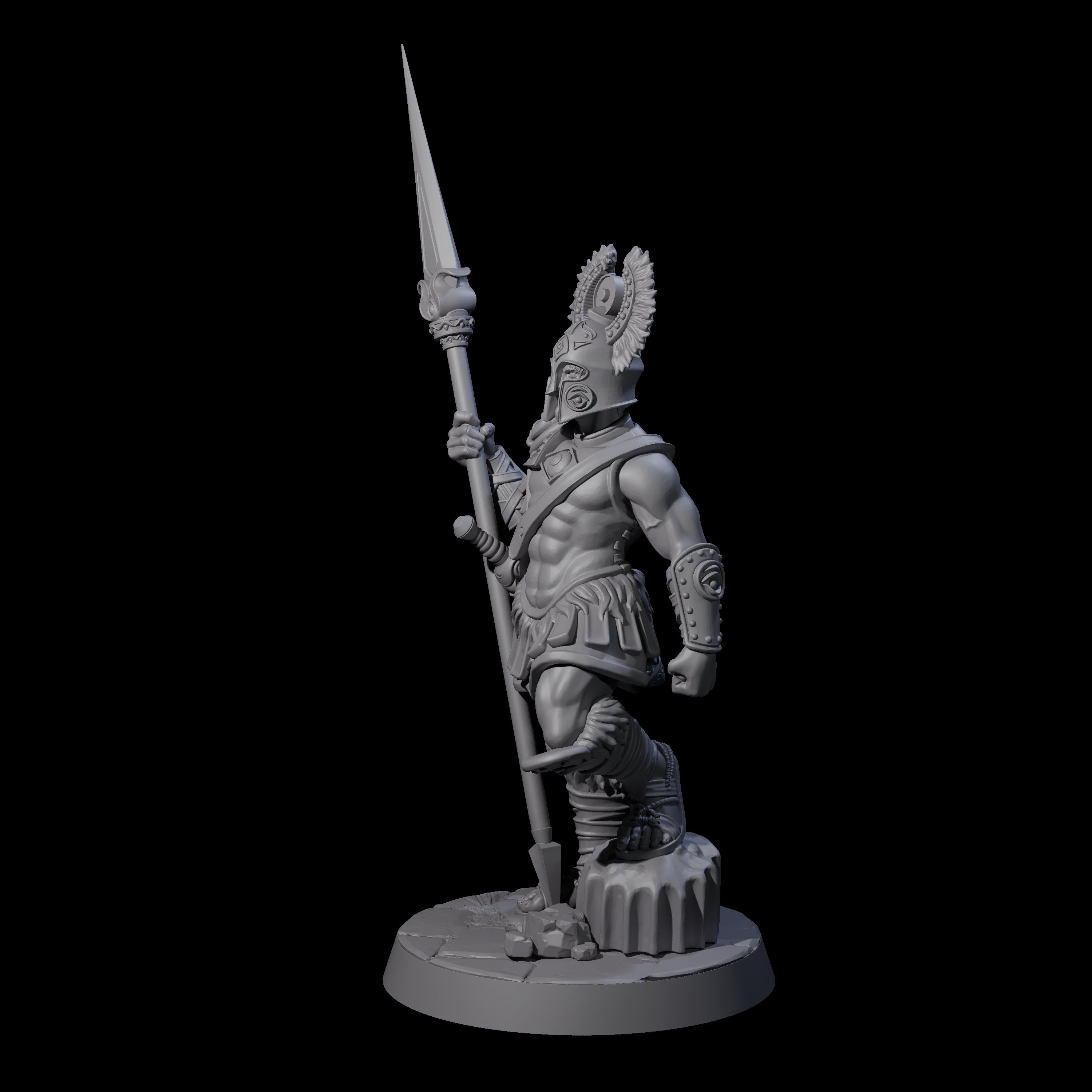 Greek Inspired Spear Hoplite F Miniature for Dungeons and Dragons, Pathfinder or other TTRPGs