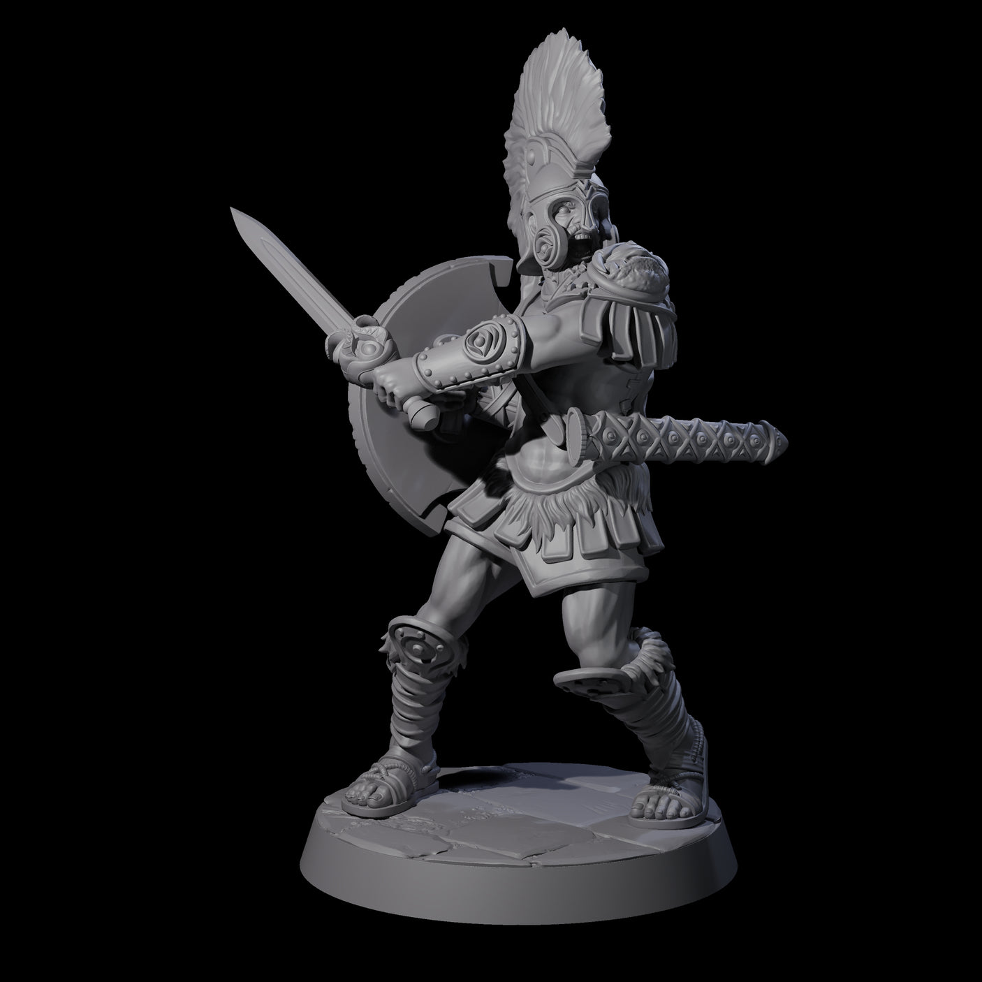 Greek Inspired Sword Hoplite B Miniature for Dungeons and Dragons, Pathfinder or other TTRPGs