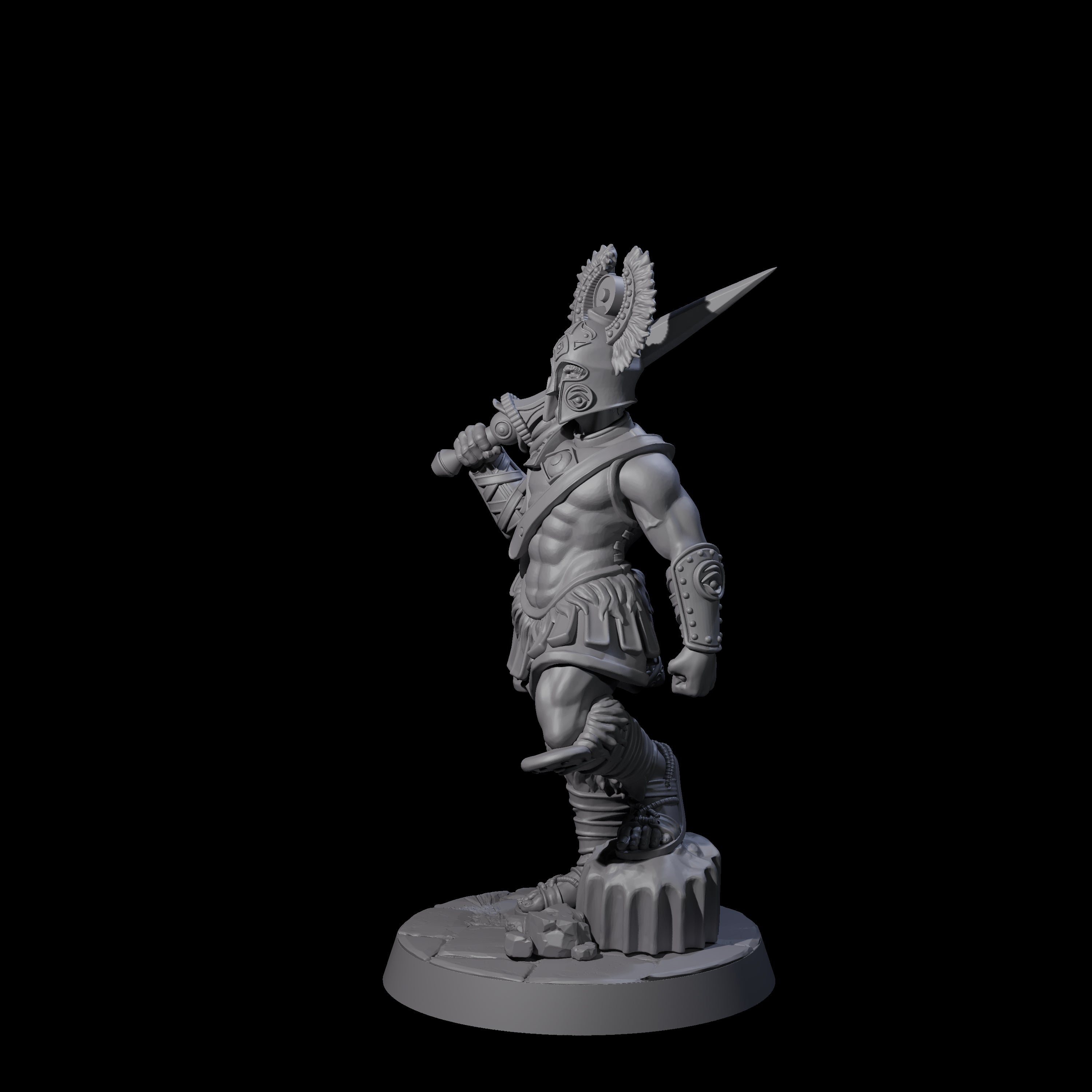 Greek Inspired Sword Hoplite F Miniature for Dungeons and Dragons, Pathfinder or other TTRPGs
