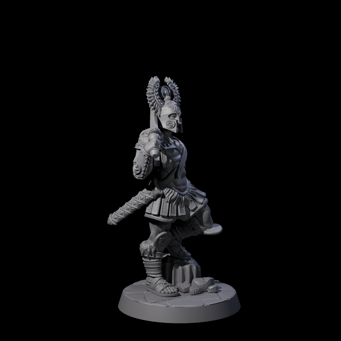 Greek Inspired Sword Hoplite F Miniature for Dungeons and Dragons, Pathfinder or other TTRPGs